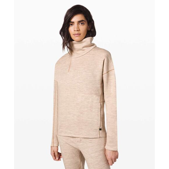 Lululemon Lab Esker 1/2 Zip Lululemon Lab Sweatshirt  Linen Melange Size Large - Picture 1 of 10